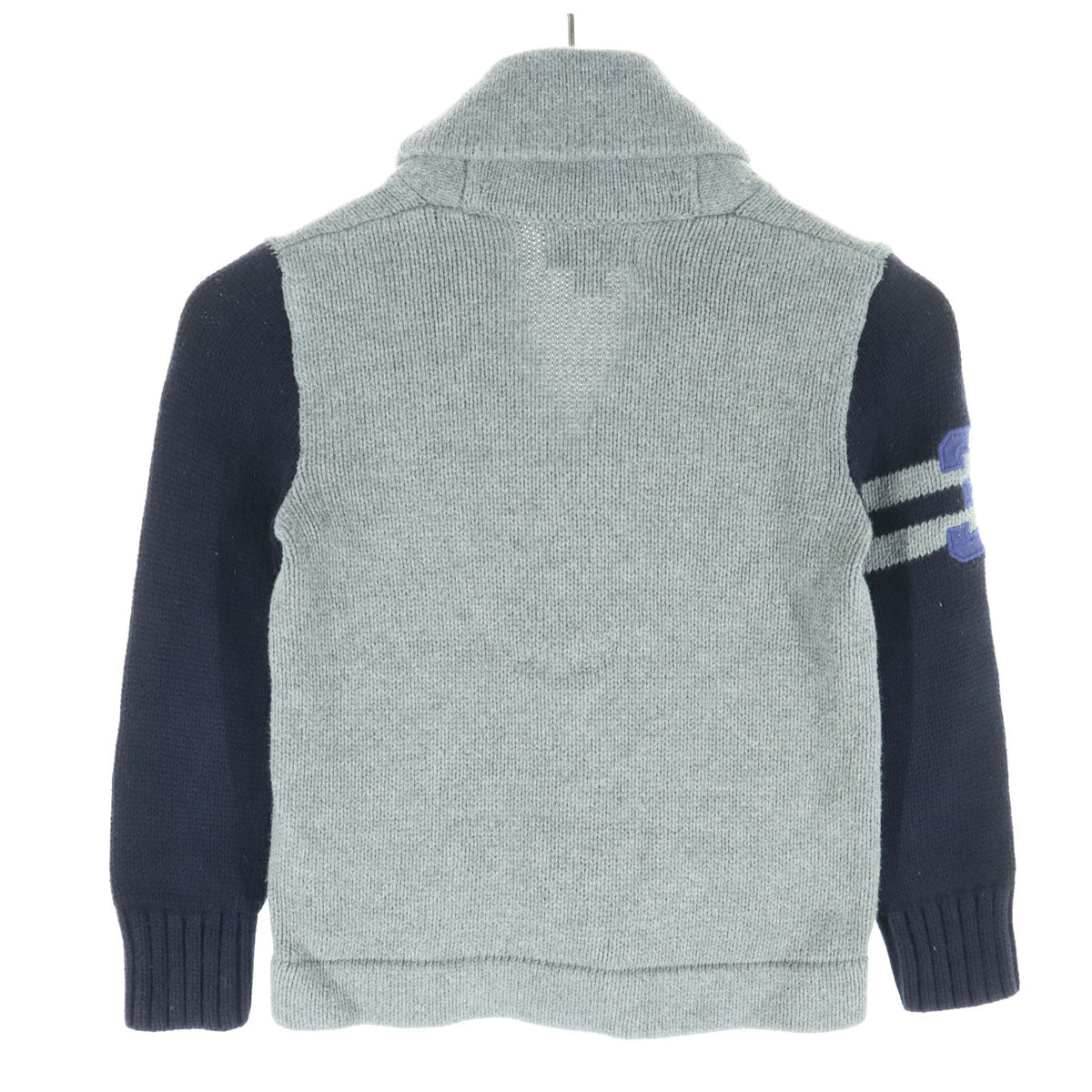 RALPH LAUREN ラルフローレン ビッグポニー 長袖 ショールカラー カーディガン 110 グレー キッズ