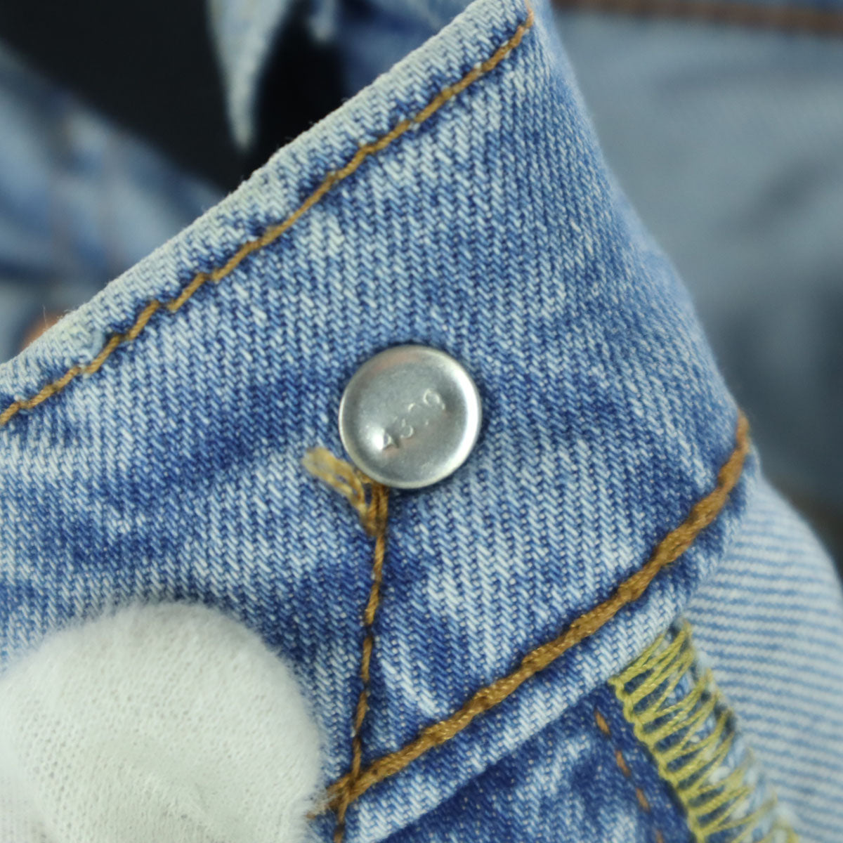 Levi's PREMIUM リーバイス プレミアム ベルト付き テーパードデニムパンツ w31 ライトブルー メンズ