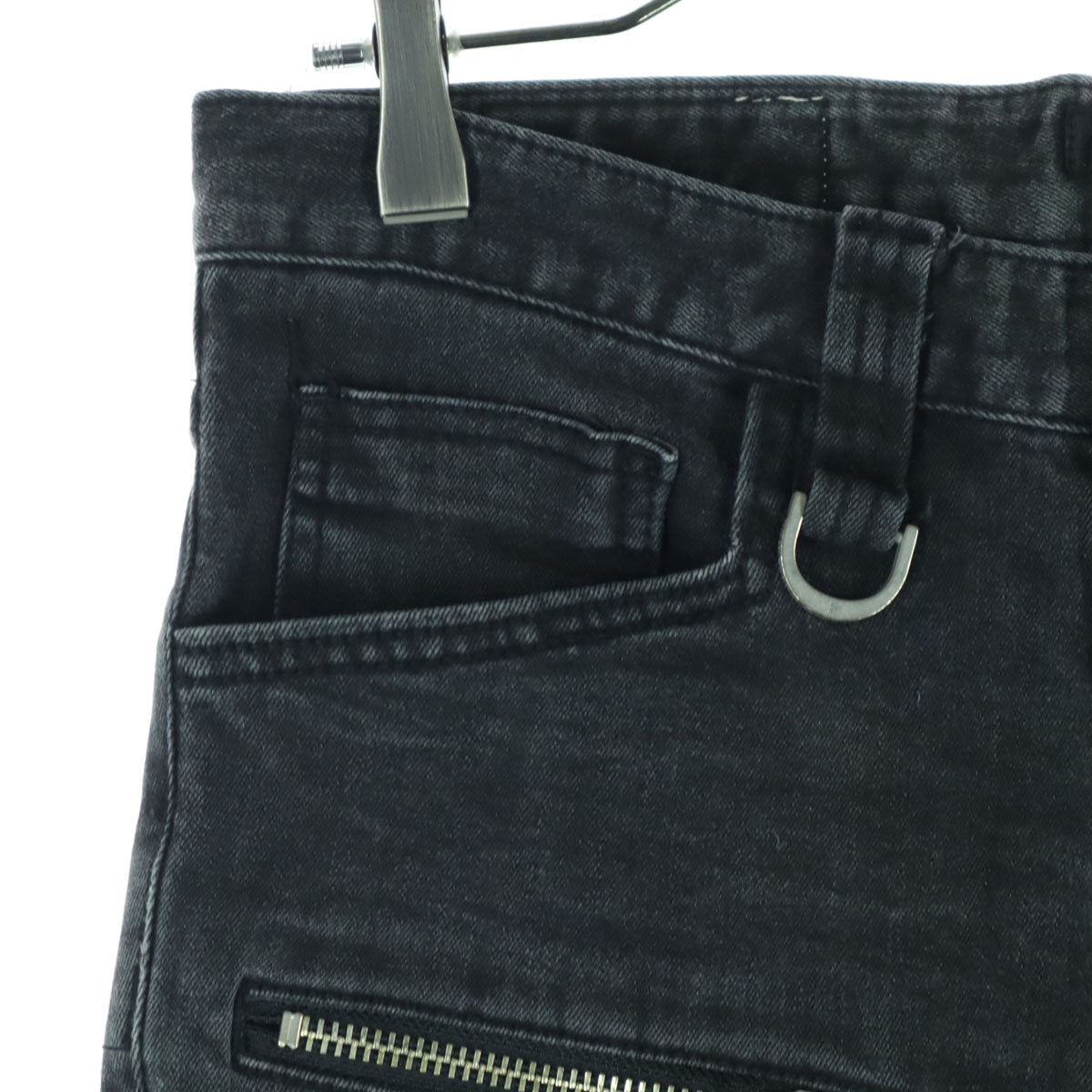 NO ID BLACK ノーアイディー ブラック ライダース スキニーデニムパンツ 1 ブラック メンズ