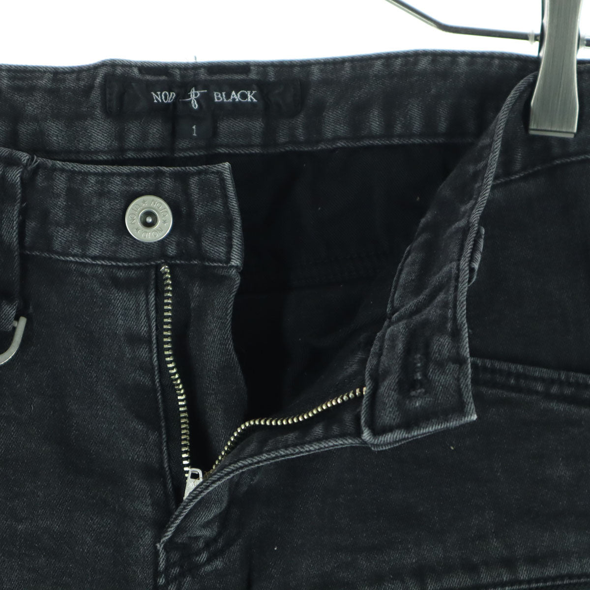 NO ID BLACK ノーアイディー ブラック ライダース スキニーデニムパンツ 1 ブラック メンズ