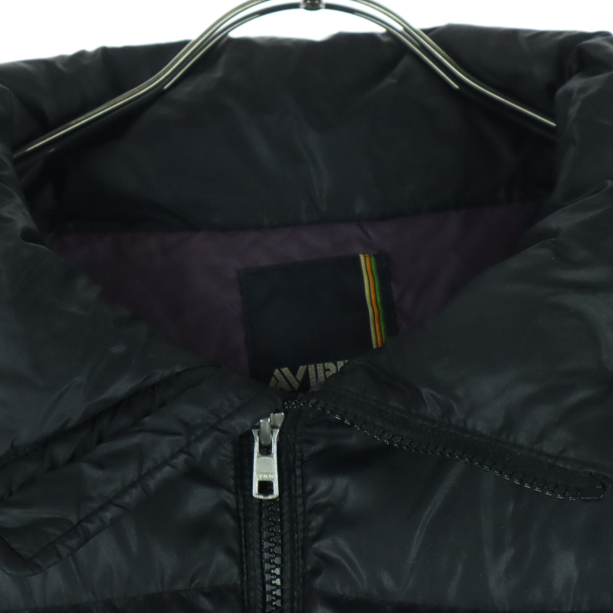 AVIREX VARSITY アビレックスバーシティ 長袖 ダウンジャケット L ブラック メンズ