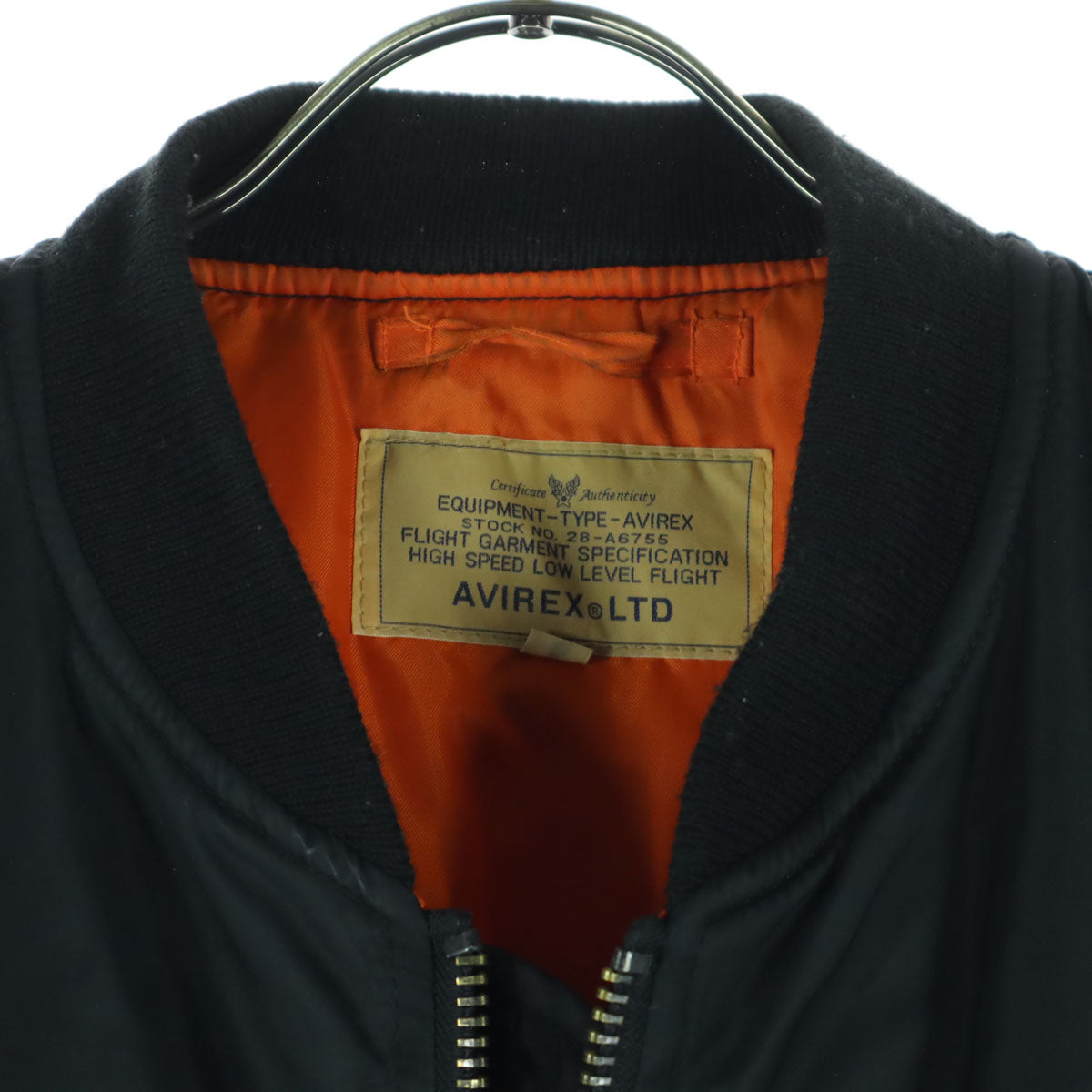 AVIREX アビレックス 長袖 MA-1 ブルゾン M ブラック メンズ