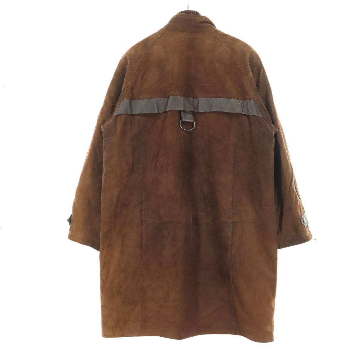 Per Due 日本製 長袖 スウェード レザーコート 9 ブラウン 羊革 キルティングライナー レディース