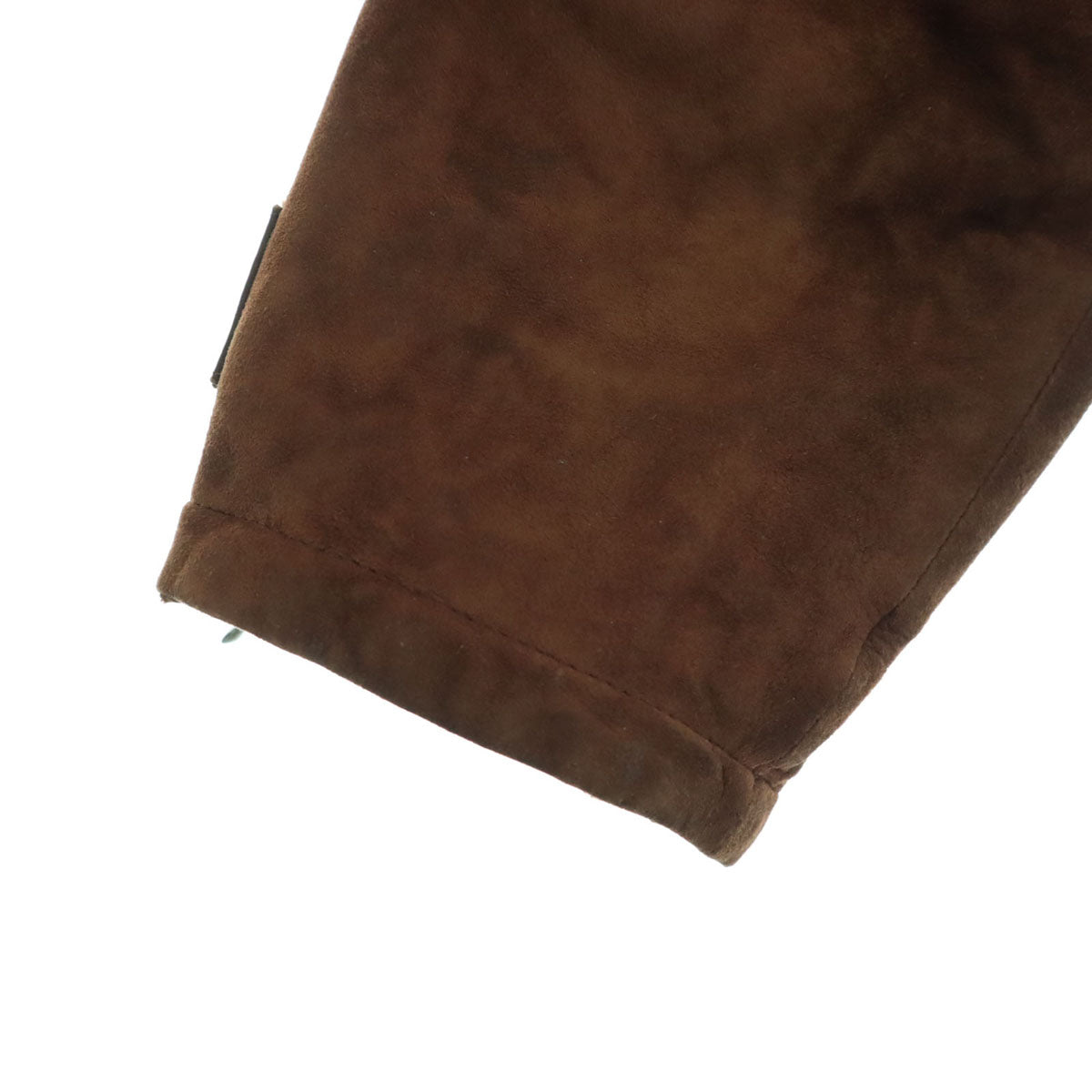 Per Due 日本製 長袖 スウェード レザーコート 9 ブラウン 羊革 キルティングライナー レディース