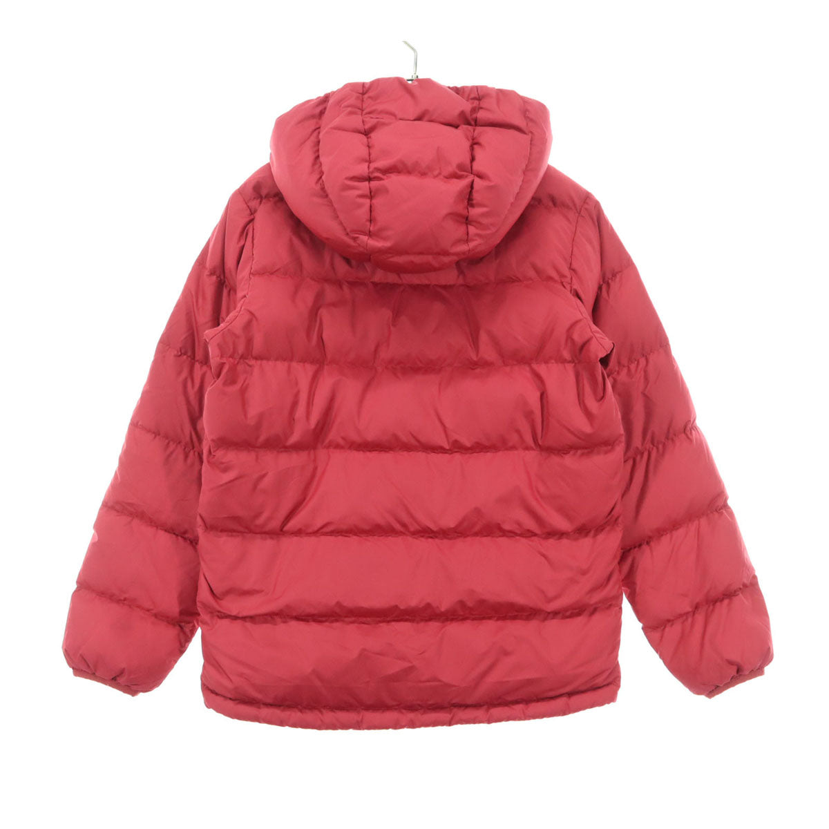 mont-bell モンベル 英字 長袖 ライトダウンジャケット 150 レッド 収納袋付属 キッズ