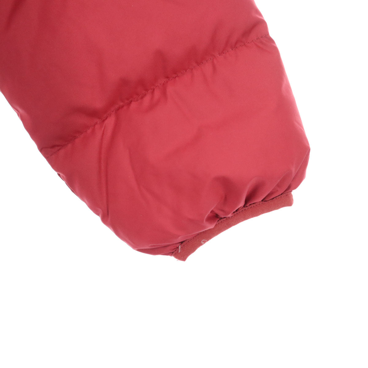 mont-bell モンベル 英字 長袖 ライトダウンジャケット 150 レッド 収納袋付属 キッズ