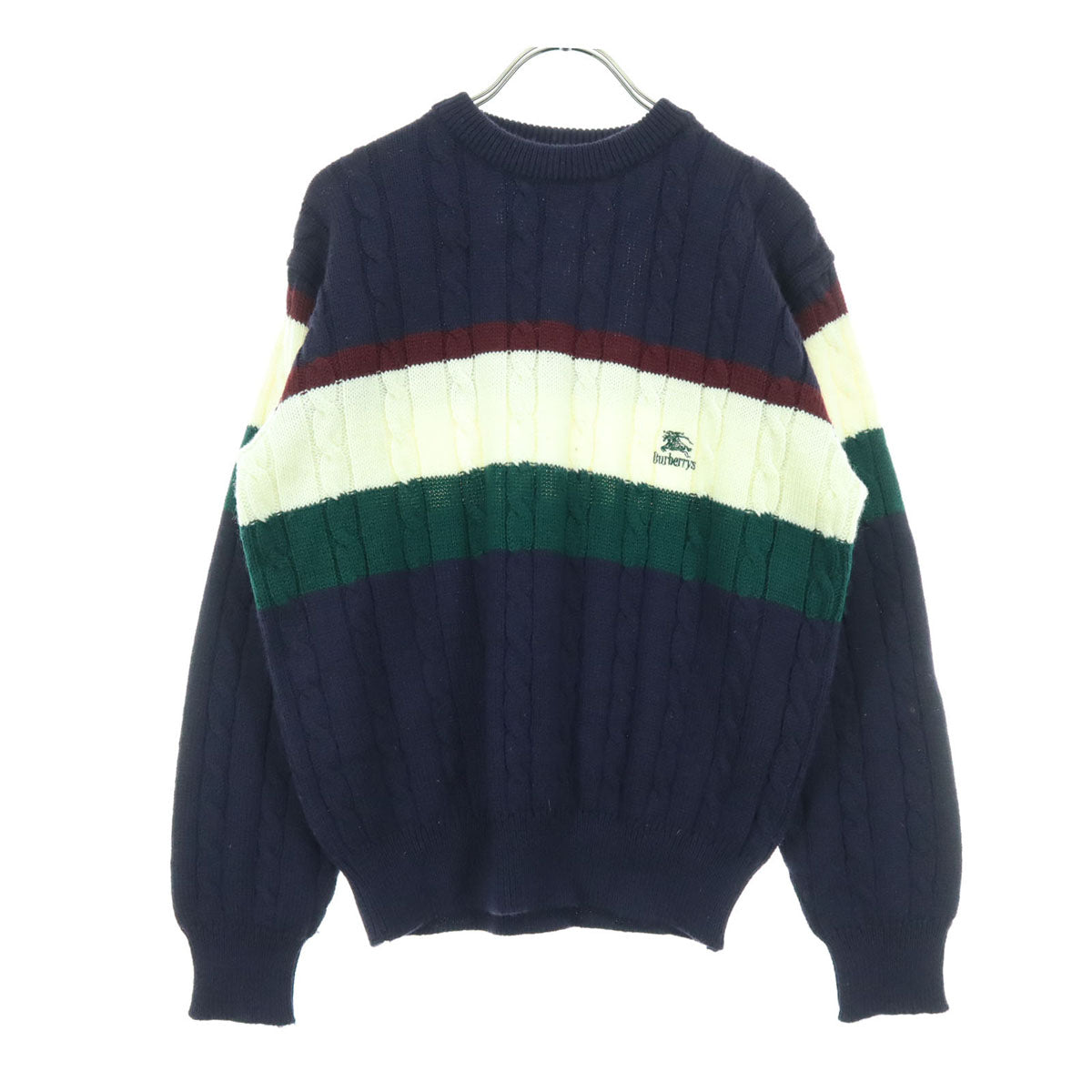 Burberrys バーバリーズ 90s オールド ワンポイントロゴ 長袖 セーター 150A ブラック C-TK83 キッズ