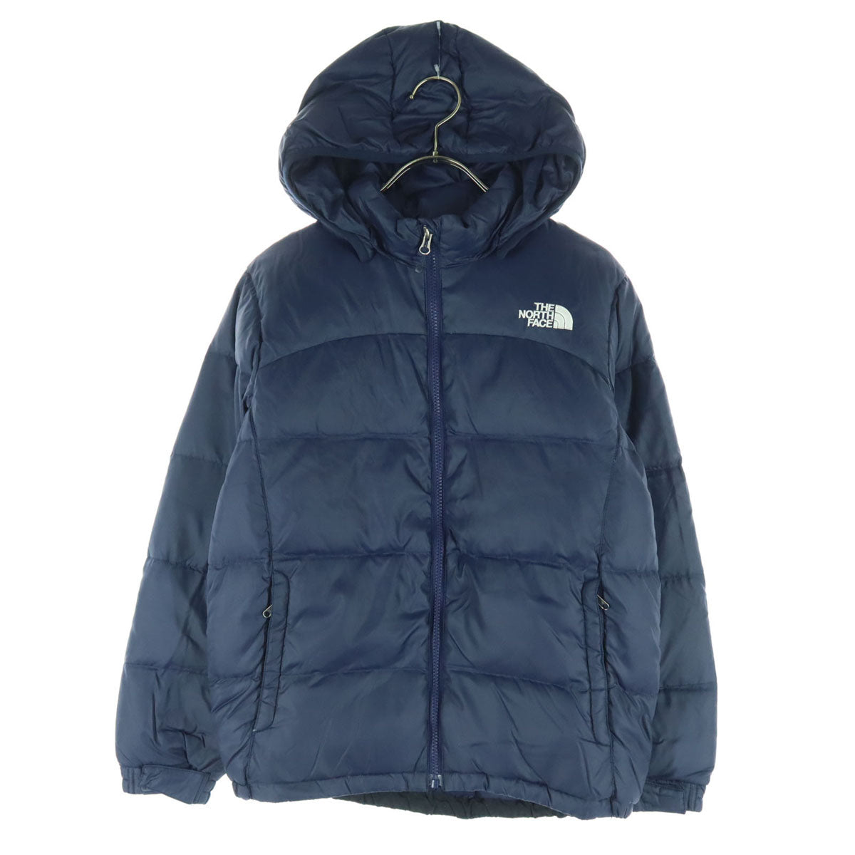 THE NORTH FACE ザノースフェイス ワンポイントロゴ 長袖 ダウンジャケット 150 ネイビー NDJ92359 キッズ