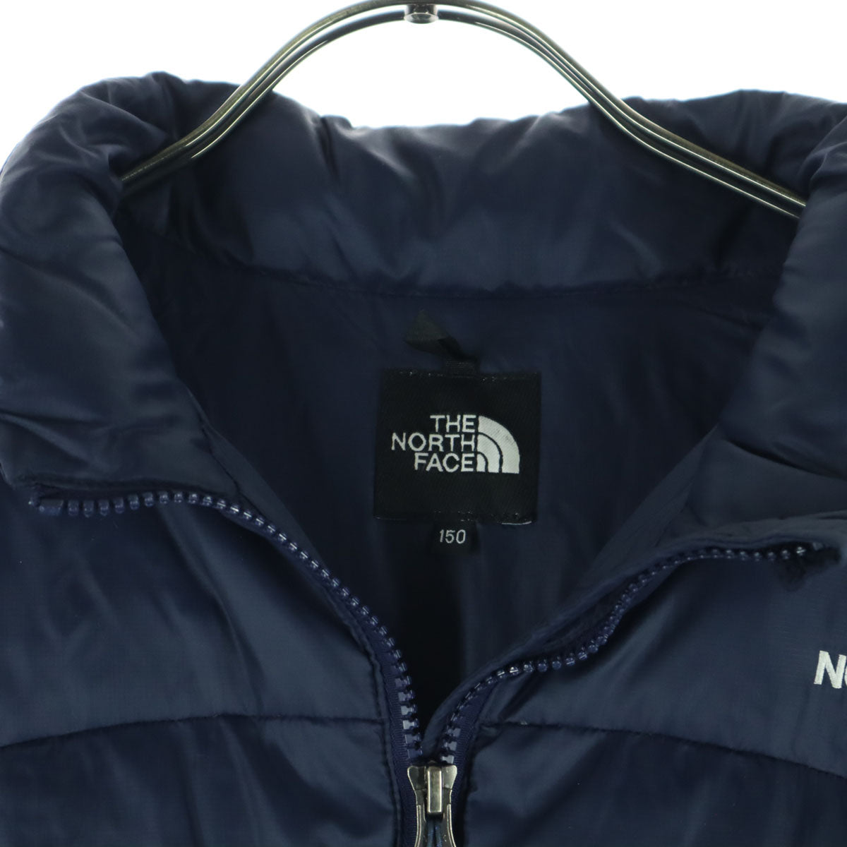 THE NORTH FACE ザノースフェイス ワンポイントロゴ 長袖 ダウンジャケット 150 ネイビー NDJ92359 キッズ