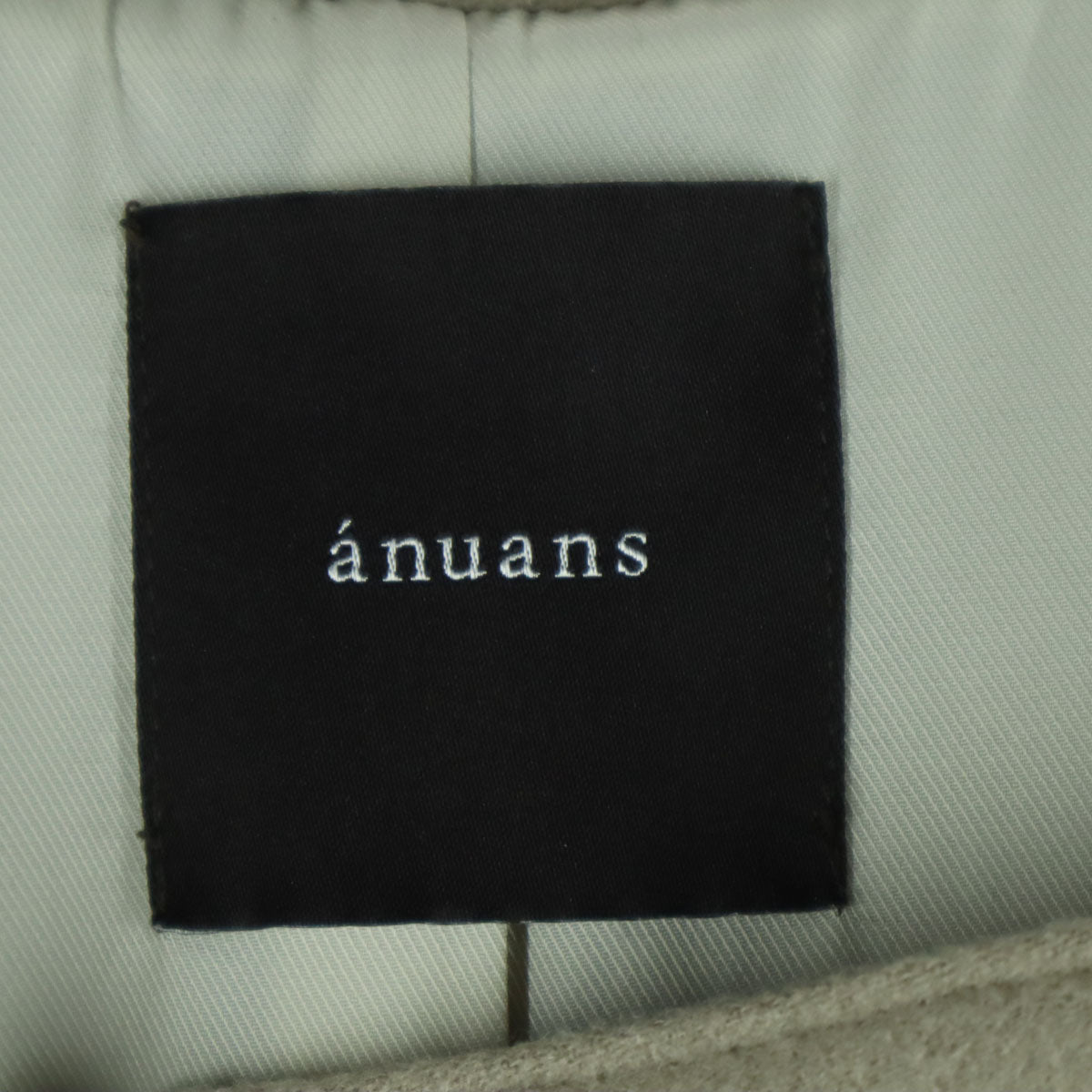 anuans アニュアンス ロング ウール トレンチコート F ベージュ レディース