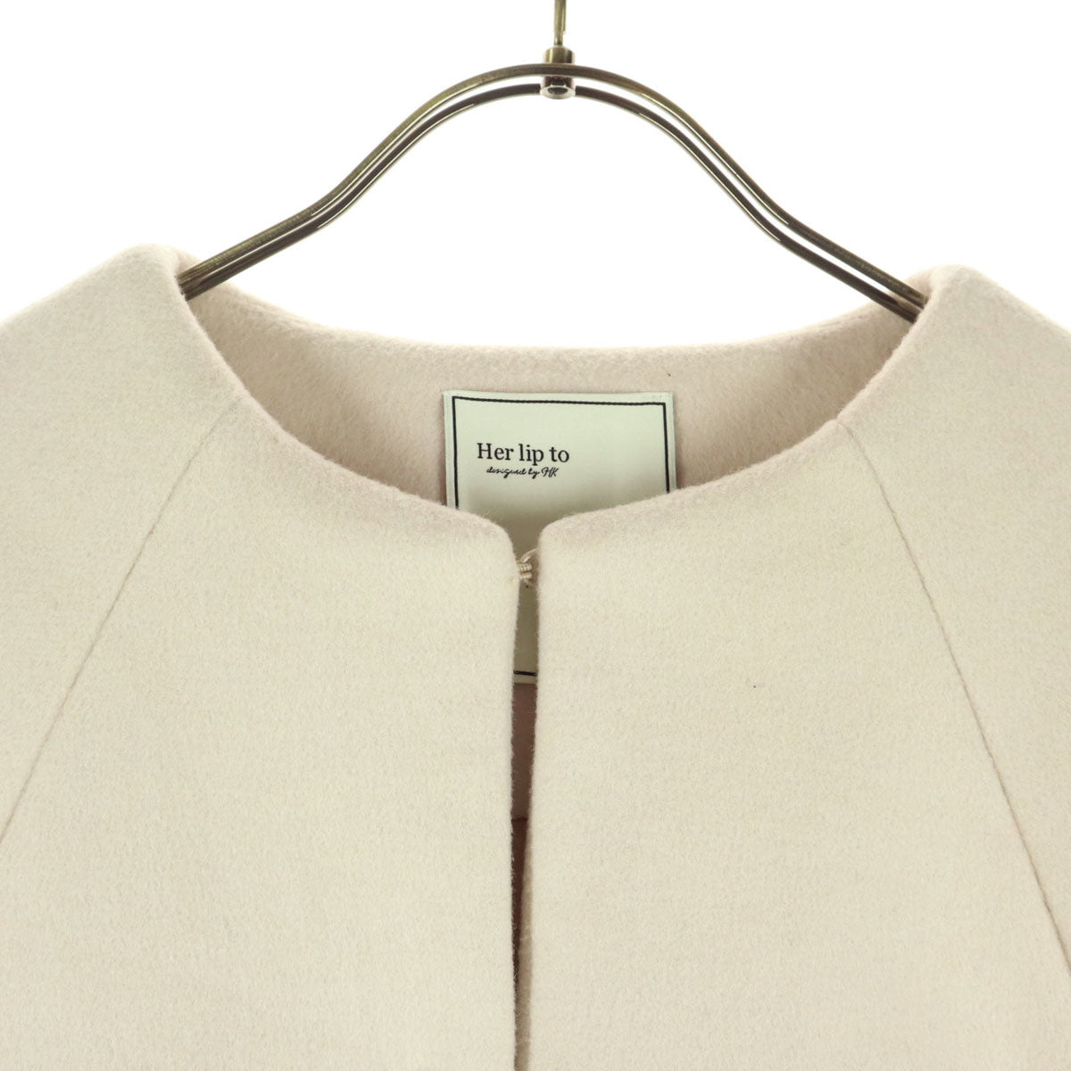 Her lip to ハーリップトゥ 長袖 ノーカラージャケット M ピンク ショート丈 レディース