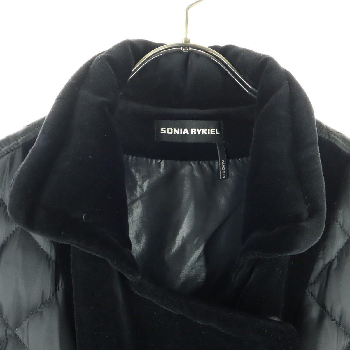 Sonia Rykiel ソニアリキエル 長袖 キルティング ダウンコート M ブラック レディース