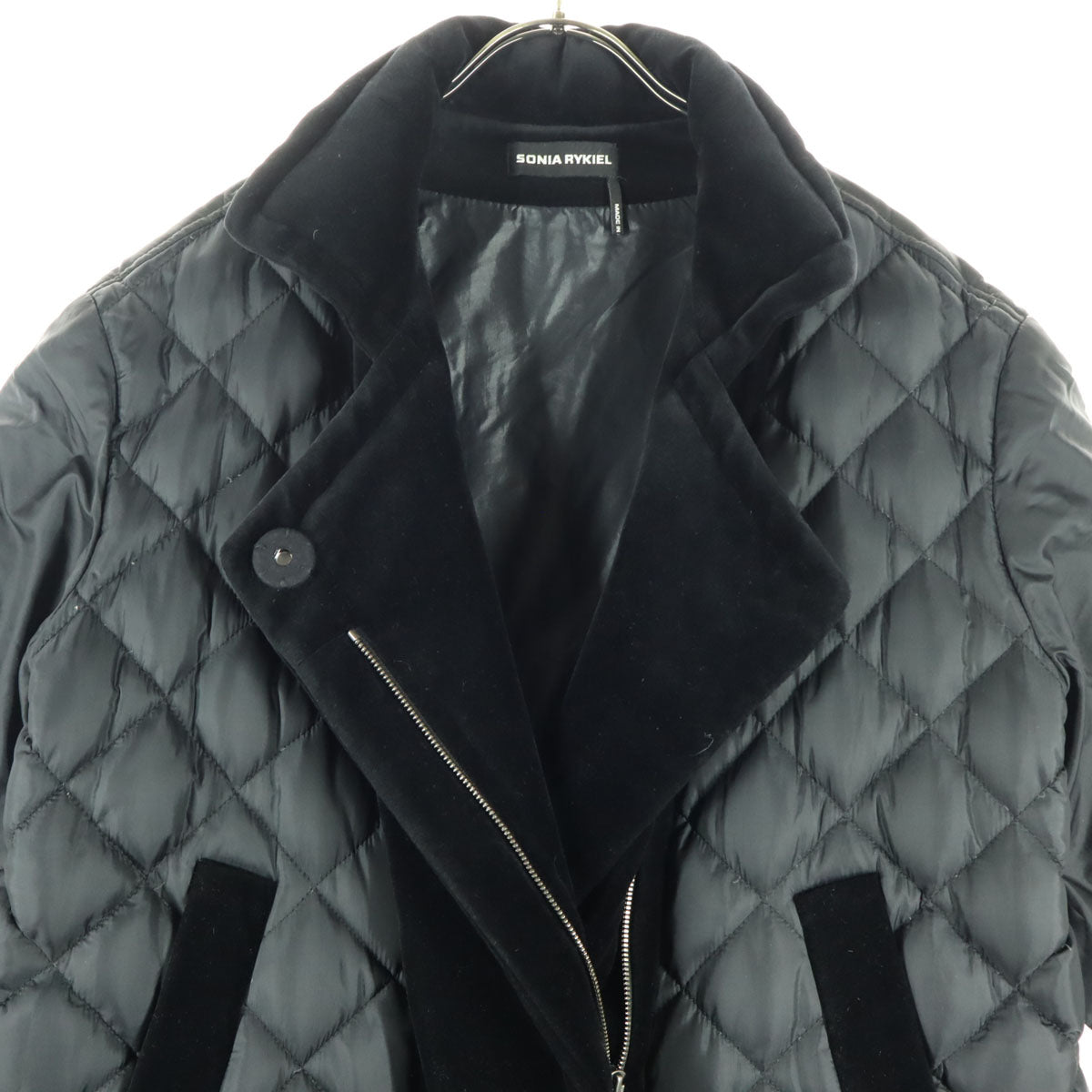 Sonia Rykiel ソニアリキエル 長袖 キルティング ダウンコート M ブラック レディース