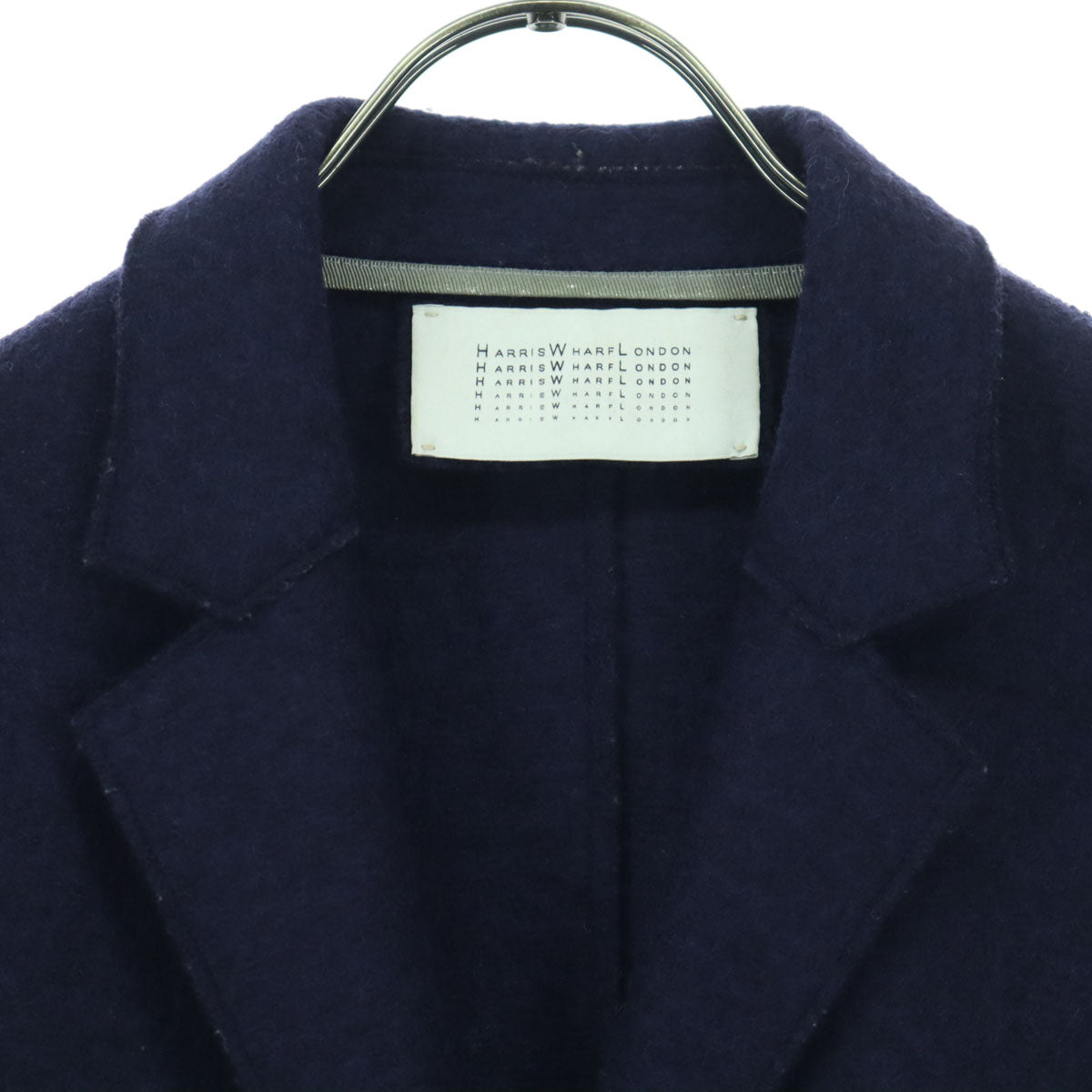 HARRISWHARFLONDON ハリスワーフロンドン 長袖 コート 40 ネイビー A1301MLK レディース