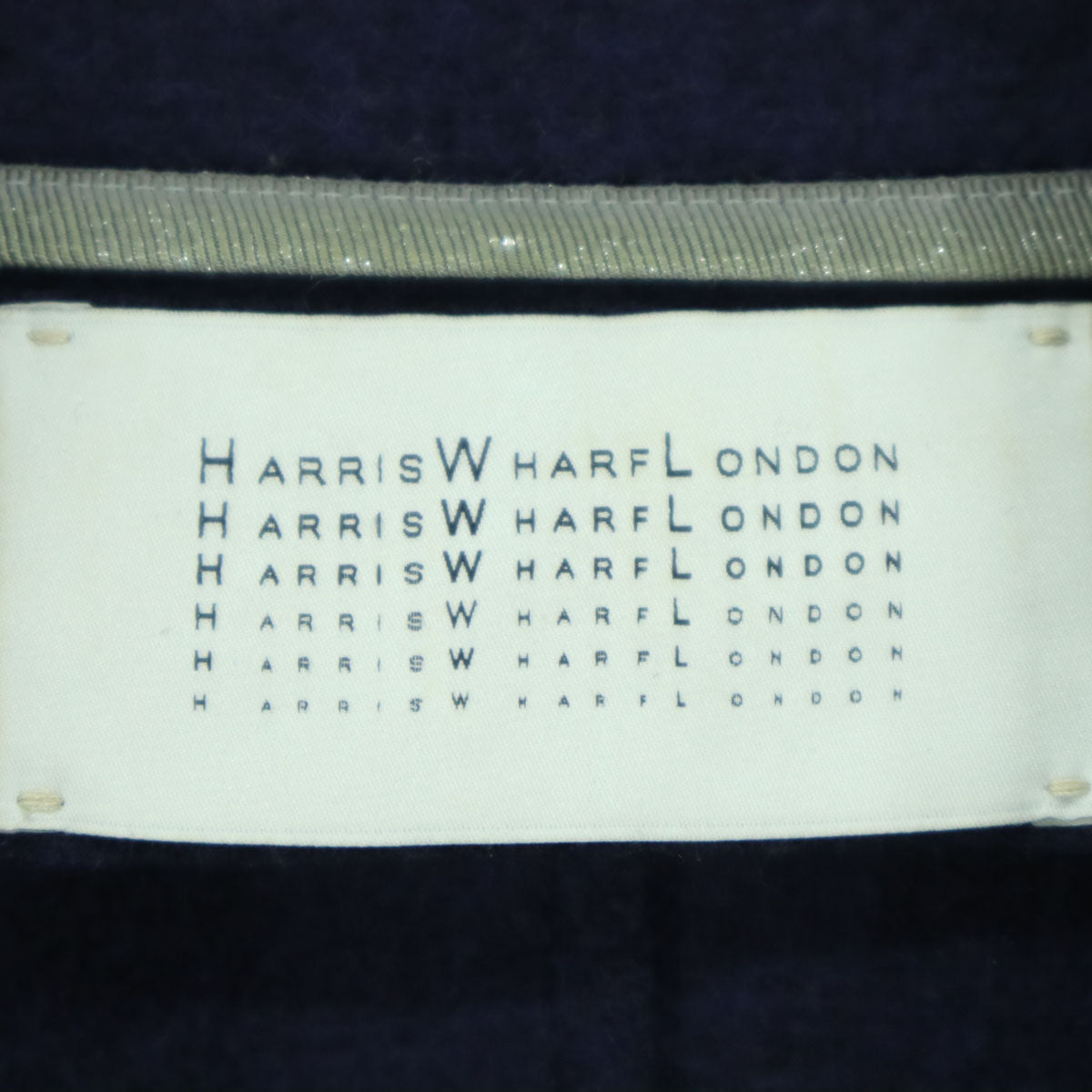 HARRISWHARFLONDON ハリスワーフロンドン 長袖 コート 40 ネイビー A1301MLK レディース