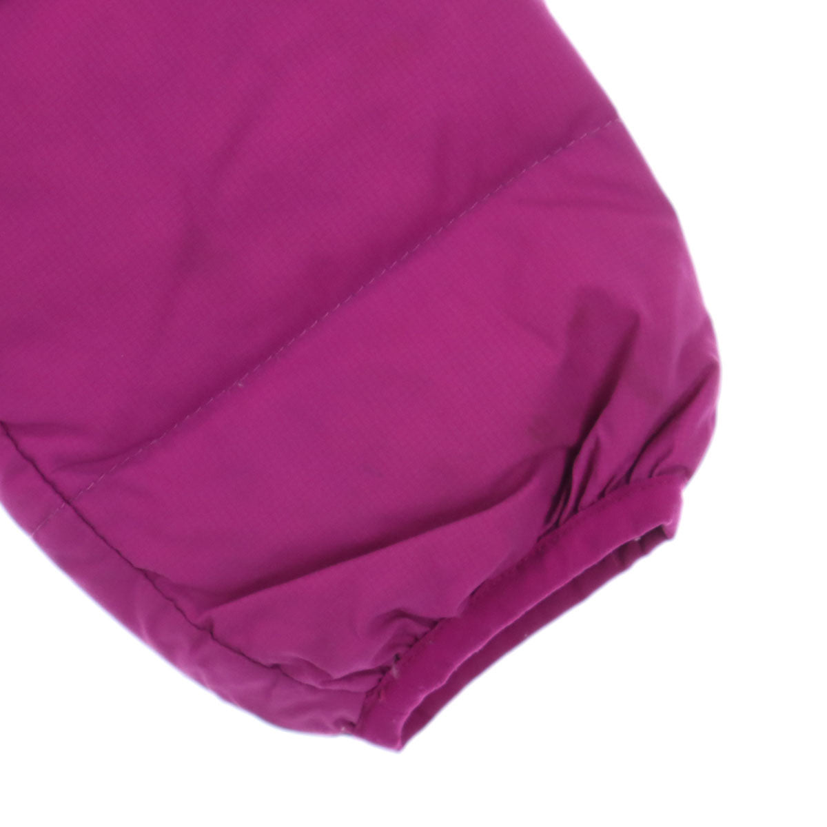 mont-bell モンベル 英字 長袖 ダウンジャケット 130 パープル 収納袋付属 キッズ