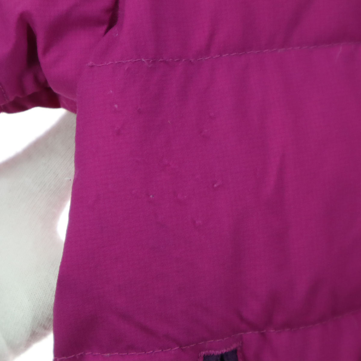 mont-bell モンベル 英字 長袖 ダウンジャケット 130 パープル 収納袋付属 キッズ