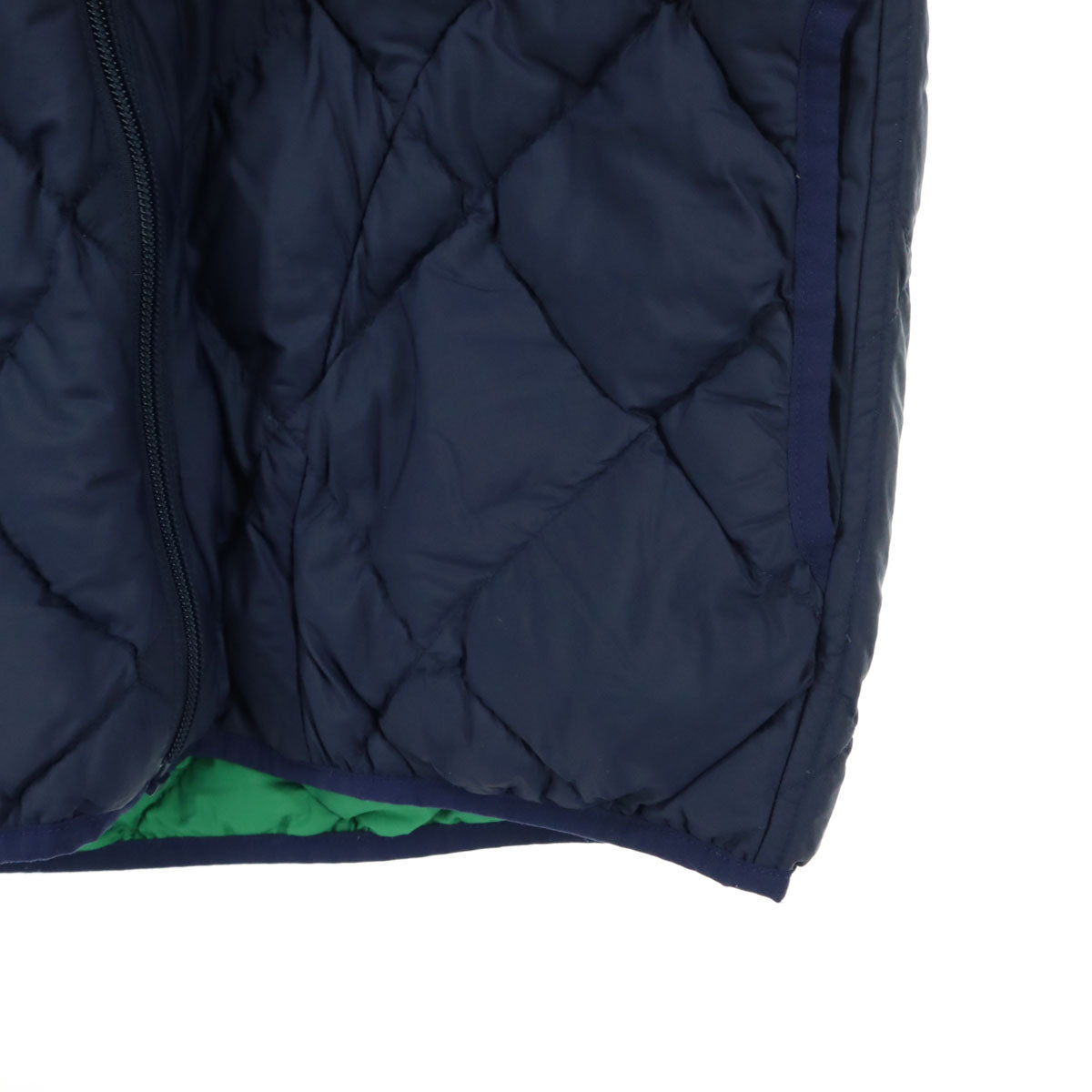 mont-bell モンベル リバーシブル 長袖 ダウンジャケット 150 ネイビー系 グリーン キッズ