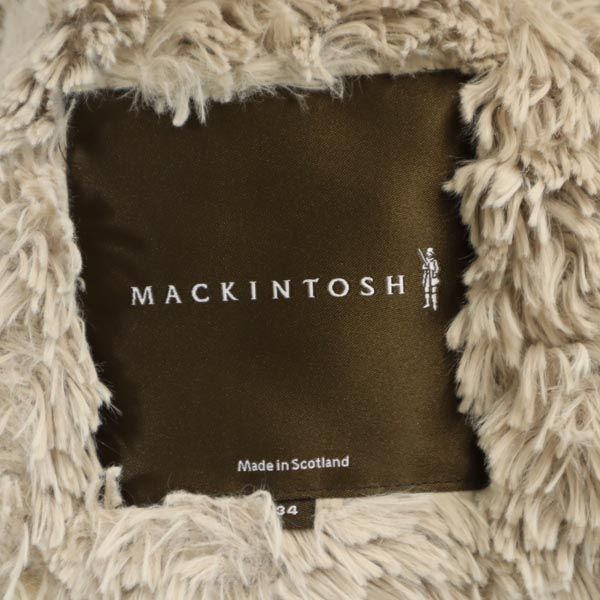Mackintosh マッキントッシュ 英国製 キルティングジャケット 34 ベージュ 裏ボア レディース