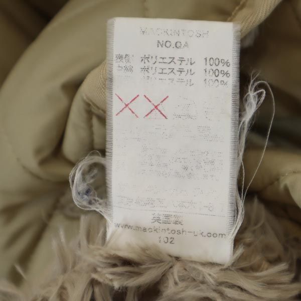 Mackintosh マッキントッシュ 英国製 キルティングジャケット 34 ベージュ 裏ボア レディース