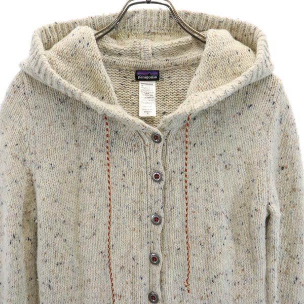 patagonia パタゴニア ハーフボタン ニットジャケット M ベージュ系 アウトドア レディース