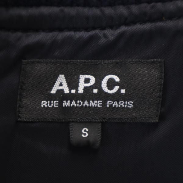 A.P.C. アーペーセー 袖ニット切替 中綿ジャケット S ネイビー系 レディース