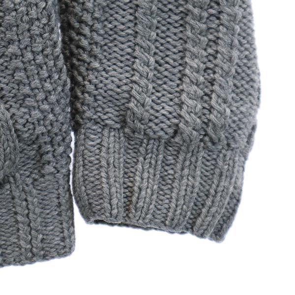 Ron Herman ロンハーマン ケーブル編 長袖 Vネック セーター S グレー ニット レディース