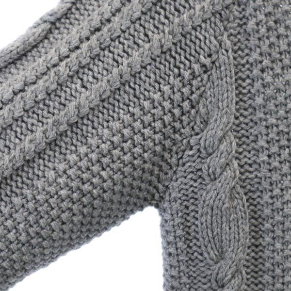 Ron Herman ロンハーマン ケーブル編 長袖 Vネック セーター S グレー ニット レディース