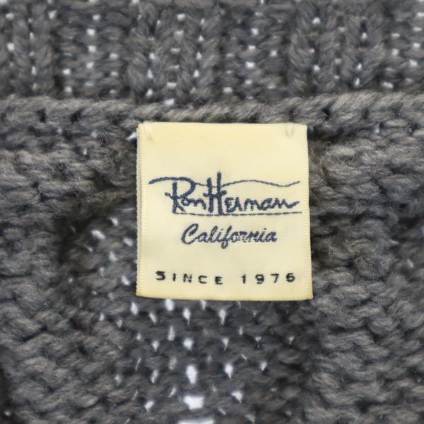 Ron Herman ロンハーマン ケーブル編 長袖 Vネック セーター S グレー ニット レディース
