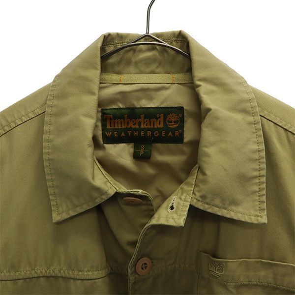ティンバーランド ウェザーギア ワンポイント刺繍 ハンティングジャケット S/P ベージュ ワーク メンズ