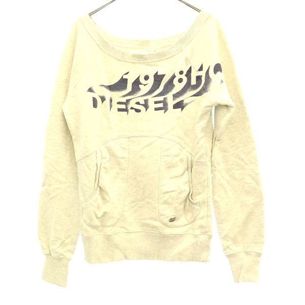 DIESEL ディーゼル 長袖 トレーナー XS グレー スウェット レディース