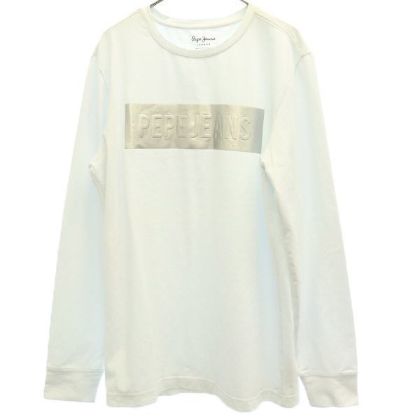 PEPE JEANS LONDON ペペジーンズロンドン プリント 長袖 Tシャツ L ホワイト ロンT メンズ