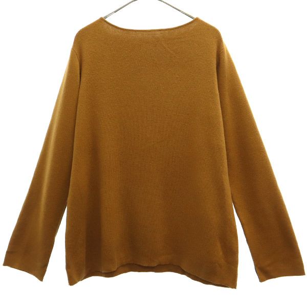 Mila Owen ミラオーウェン 長袖 ボートネック セーター F ブラウン ニット レディース