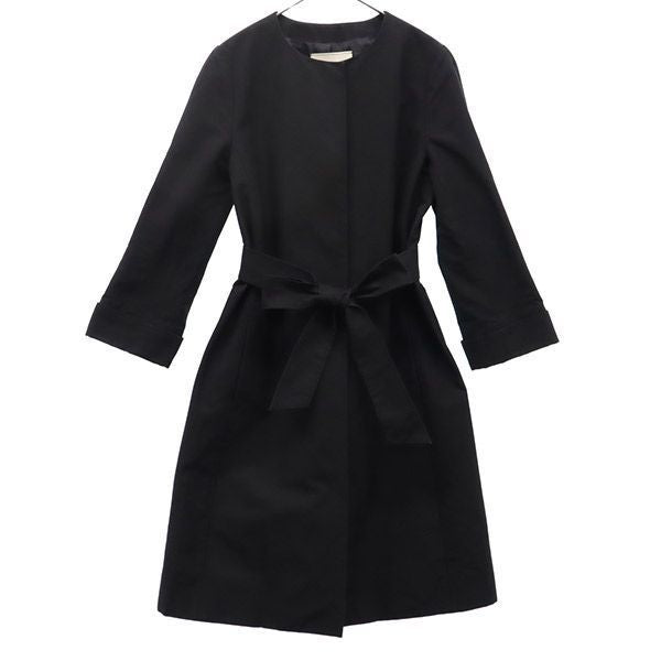 UNITED ARROWS ユナイテッドアローズ ノーカラーコート 36 ブラック レディース