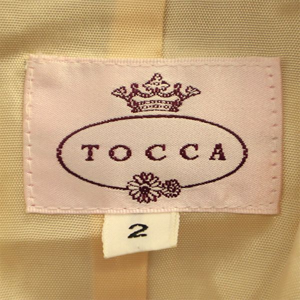 TOCCA トッカ ウール 格子柄 ジャケット 2 グレー×ブラウン レディース