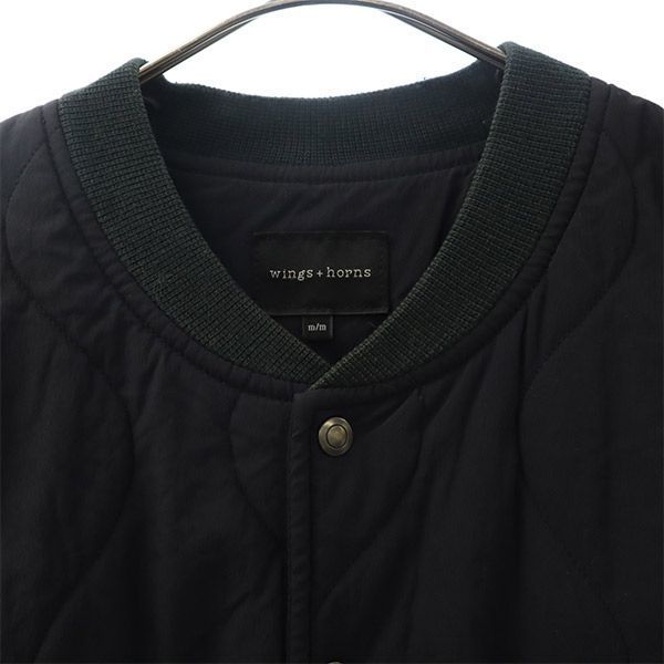 wings+horns ウィングスアンドホーンズ キルティング ベスト M ネイビー メンズ