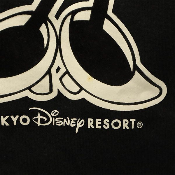 東京ディズニーリゾート ミニーマウス プリント 長袖 スウェットパーカー M ブラック TOKYO DISNEY RESORT メンズ