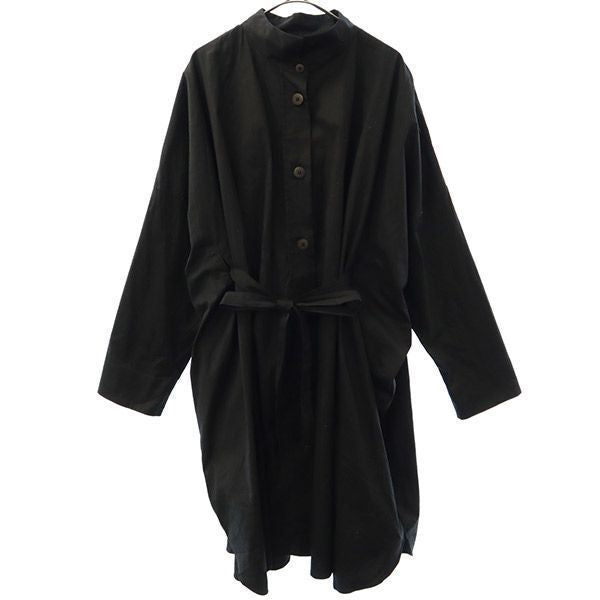 UNIQLO +J ユニクロ プラスジェイ 長袖 シャツワンピース XXL ブラック ビッグサイズ レディース