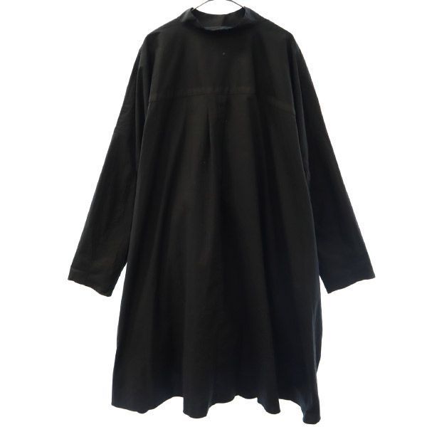 UNIQLO +J ユニクロ プラスジェイ 長袖 シャツワンピース XXL ブラック ビッグサイズ レディース