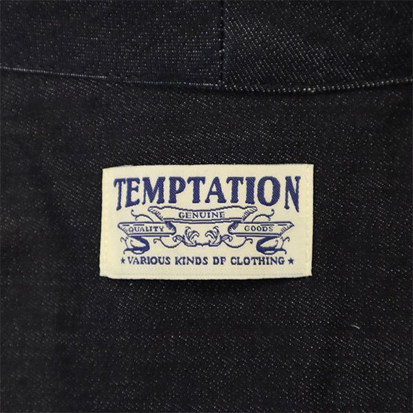 TEMPTATION テンプテーション デニム ガウンコート ネイビー メンズ