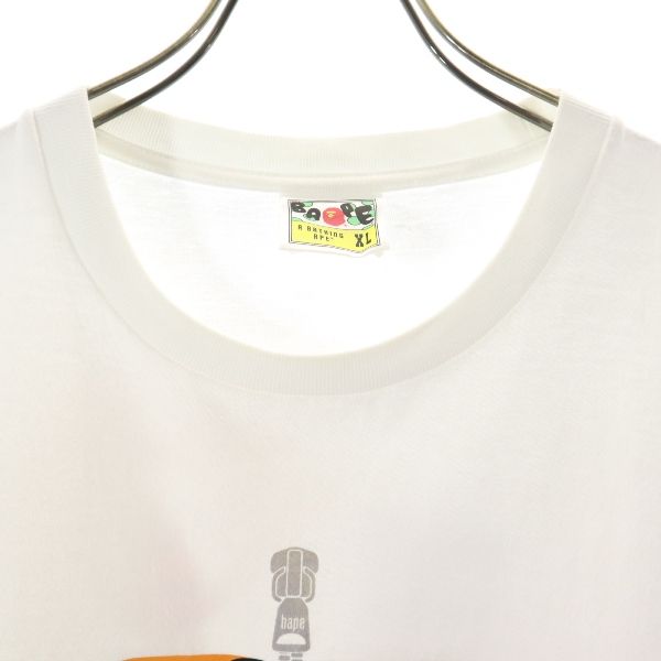 A BATHING APE アベイシングエイプ タイガー 両面プリント 半袖 Tシャツ XL 白 メンズ