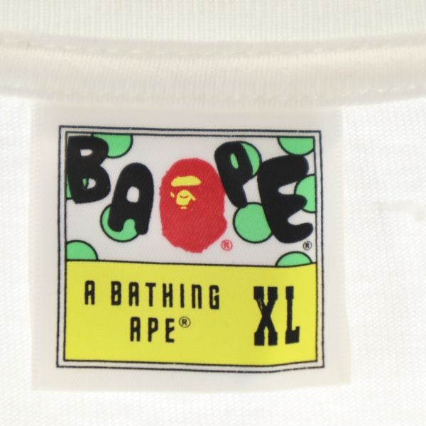 A BATHING APE アベイシングエイプ タイガー 両面プリント 半袖 Tシャツ XL 白 メンズ