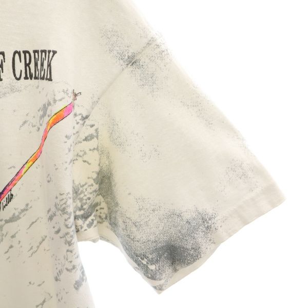 FRUIT OF THE LOOM フルーツオブザルーム 90s オールド USA製 プリント 半袖 Tシャツ M ホワイト メンズ