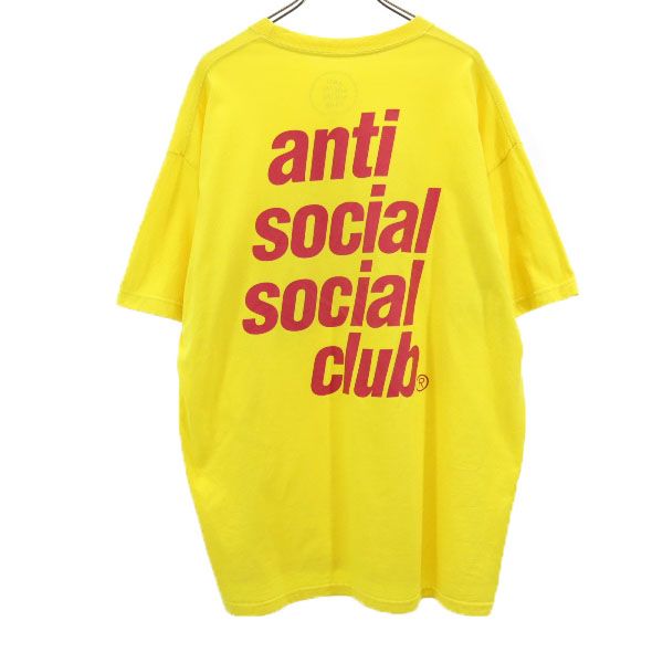 ANTI SOCIAL SOCIAL CLUB アンチソーシャルソーシャルクラブ USA製 半袖 Tシャツ XXL イエロー系 メンズ