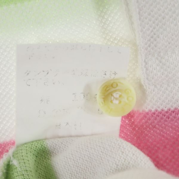 KENZO ケンゾー 日本製 ボーダー 半袖 ポロシャツ 3 鹿の子 メンズ