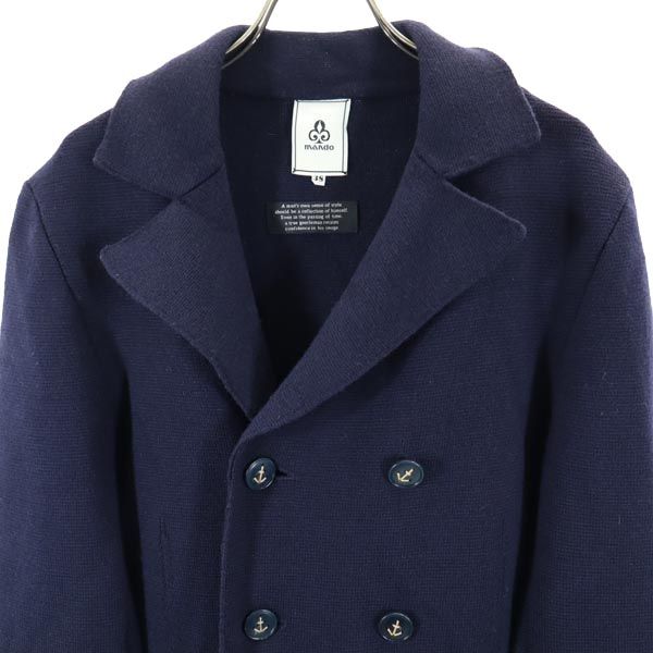 Mando マンド 日本製 ウール ニットジャケット 38 ネイビー メンズ