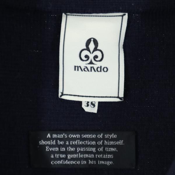 Mando マンド 日本製 ウール ニットジャケット 38 ネイビー メンズ