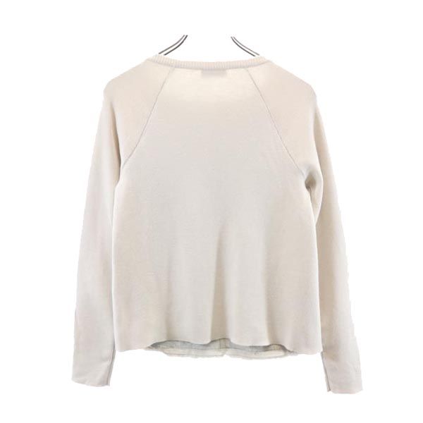 MAX&CO マックスアンドコー ウール 長袖 切替ファー ニット L ベージュ セーター レディース