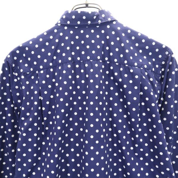 コムデギャルソン 2011年 日本製 ドット柄 長袖 シャツ S 青系 COMME des GARCONS メンズ