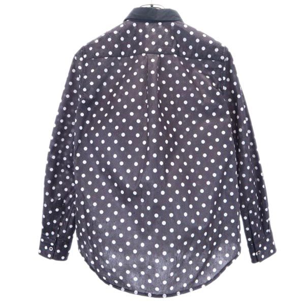 コムデギャルソン 2013年 日本製 ドット柄 長袖 シャツ S 黒系 COMME des GARCONS メンズ